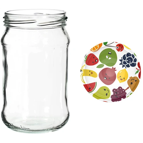 Frascos de 300 ml com tampa colorida fi 66 - 6 unidades - 13