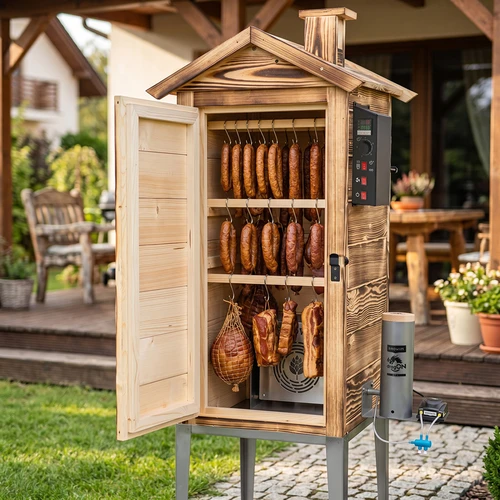 Fumador de jardim 200 L dragON Wood 100E – a lenha, módulo de aquecimento elétrico e controlador - 9