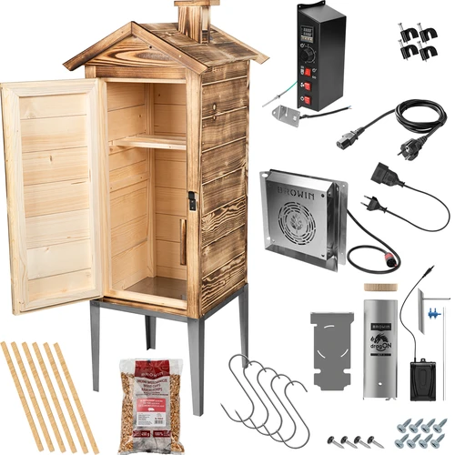Fumador de jardim 200 L dragON Wood 100E – a lenha, módulo de aquecimento elétrico e controlador - 2