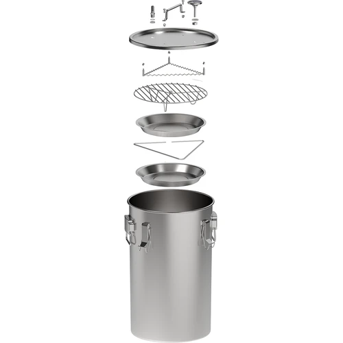 Fumador doméstico em panela, 35 L, para fogão a gás - 4