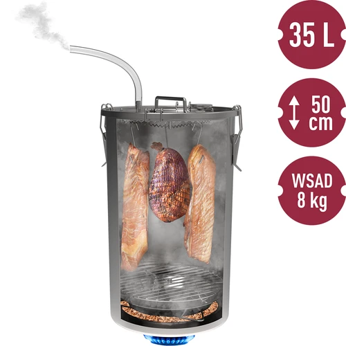 Fumador doméstico em panela, 35 L, para fogão a gás - 6