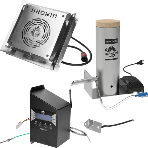 Fumador dragON em aço 220 L, IQ – com controlador Wi‑Fi - 8