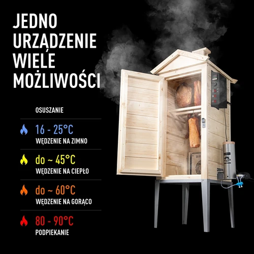 Fumeiro de jardim em madeira 200 L – dragON Wood 100E com módulo de aquecimento elétrico e controlador - 4