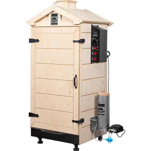 Fumeiro sem moldura dragON PLYWOOD NATURE com controlador digital, 200 L - 2