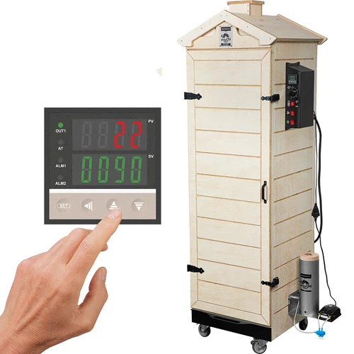 Armário de fumeiro dragON PLYWOOD NATURE – sem estrutura, modular, com controlador digital, 320 L