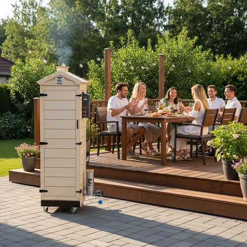 Armário de fumeiro dragON PLYWOOD NATURE – sem estrutura, modular, com controlador digital, 320 L - 13