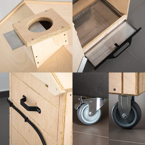 Armário de fumeiro dragON PLYWOOD NATURE – sem estrutura, modular, com controlador digital, 320 L - 6