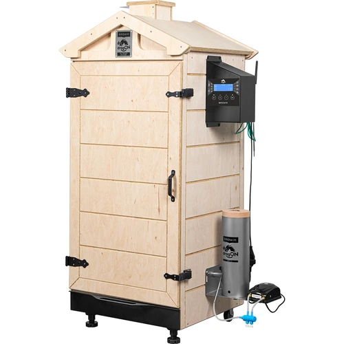 Fumeiro sem moldura dragON PLYWOOD NATURE com controlador Wi‑Fi, 200 L - 2
