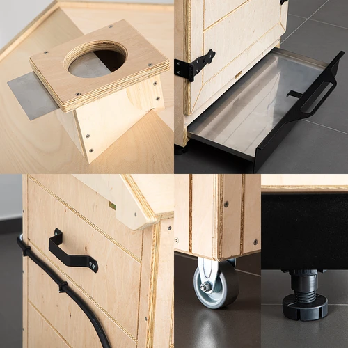 Fumeiro sem moldura dragON PLYWOOD NATURE com controlador Wi‑Fi, 200 L - 6