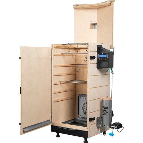 Fumeiro sem moldura dragON PLYWOOD NATURE com controlador Wi‑Fi, 200 L - 3