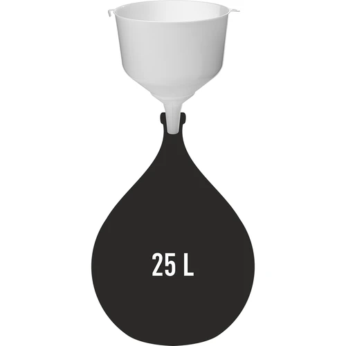 Funil de plástico Ø25 para garrafões, borda alta - 3