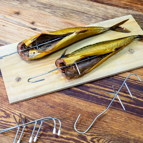Ganchos para fumagem de peixe — triplos, 5 unidades - 6