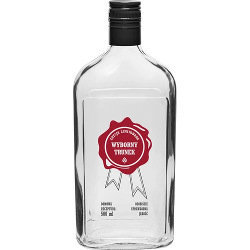Garrafa 500 ml com tampa de rosca, impressão «Wyborny Trunek», 1 unid.