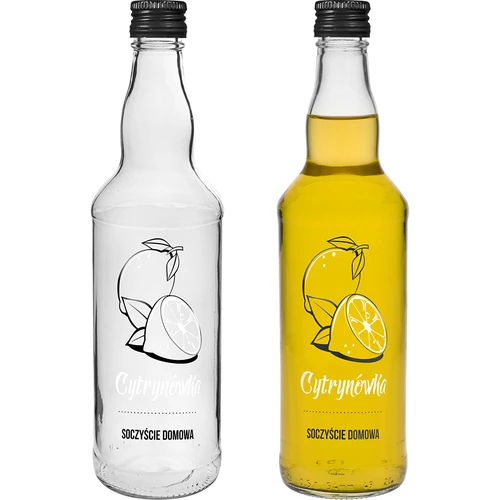 Garrafa 500 ml com tampa de rosca, impressão «Cytrynówka», 1 unidade