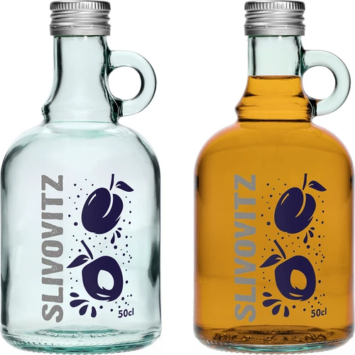 Garrafa 500 ml com tampa de rosca e impressão a 2 cores Slivovitz - 4 unidades - 4