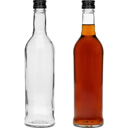 Garrafa 500 ml Esguia, com tampa de rosca preta, para vodka, 6 unid. - 5