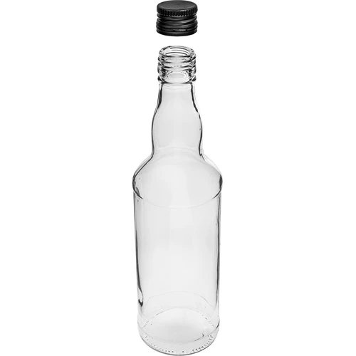 Garrafa 500 ml para vodka, com tampa preta, 6 unidades - 4