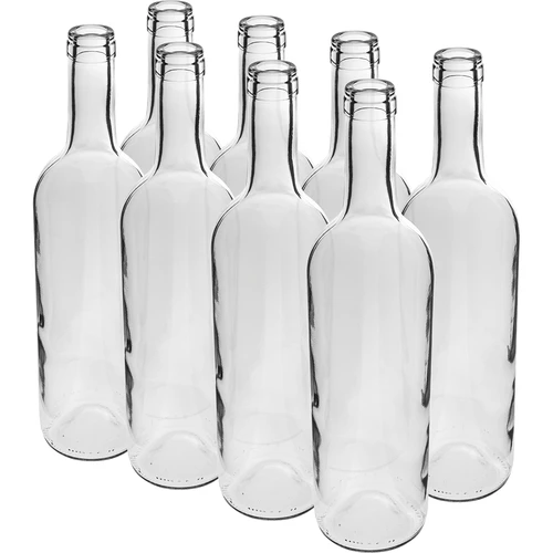 Garrafa Branca para Vinho 0,75 L - embalagem com 8 unidades