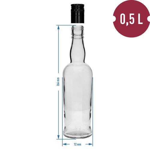 Garrafa Capitão 500 ml com tampa de rosca - 6 unidades - 5