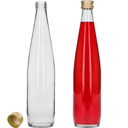 Garrafa Club 500 ml com tampa de rosca dourada, conjunto de 6 unidades - 4