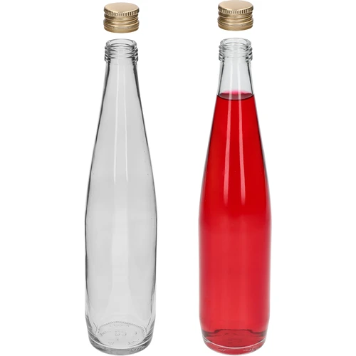 Garrafa Club 500 ml com tampa de rosca dourada, conjunto de 6 unidades - 5