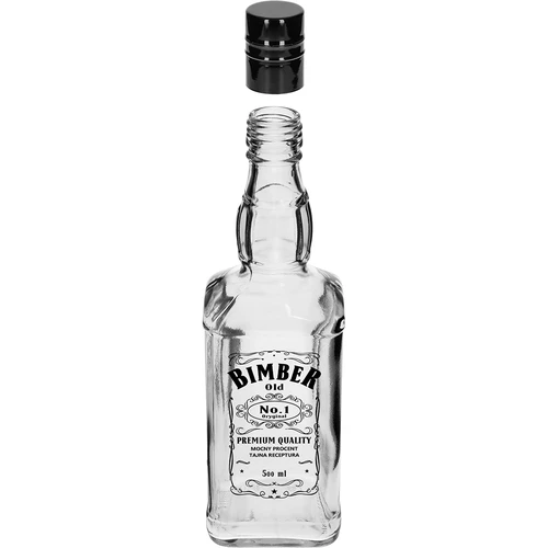 Garrafa Daniels 500 ml com tampa de rosca, impressão "Bimber OLD", 1 un. - 2