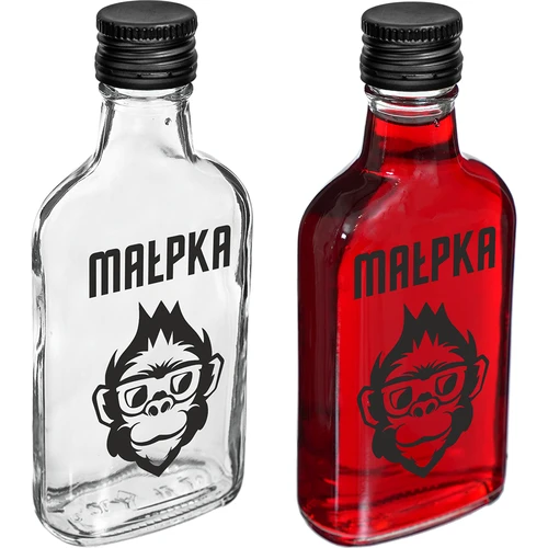 Garrafa de bolso 200 ml com tampa de rosca, impressão «Macaco», 1 un. - 2