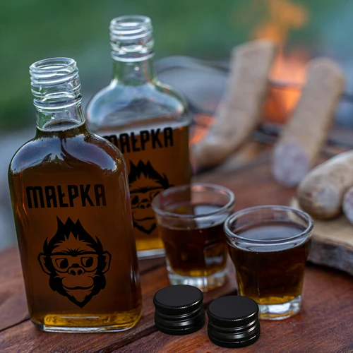 Garrafa de bolso 200 ml com tampa de rosca, impressão «Macaco», 1 un. - 6