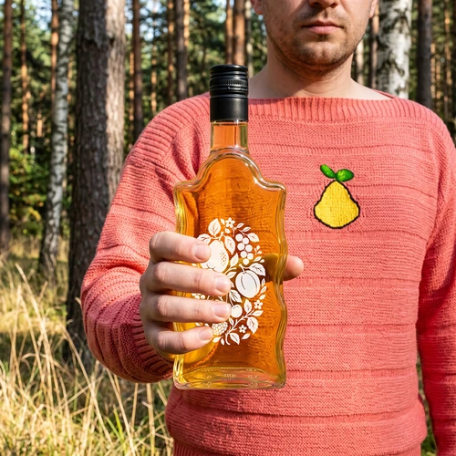 Garrafa Klasztorna 500 ml com tampa de rosca e impressão «Frutos» modelo 1 - 8
