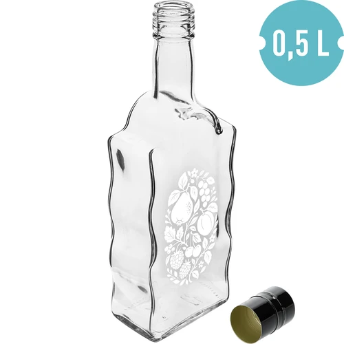Garrafa Klasztorna 500 ml com tampa de rosca e impressão «Frutos» modelo 1 - 2