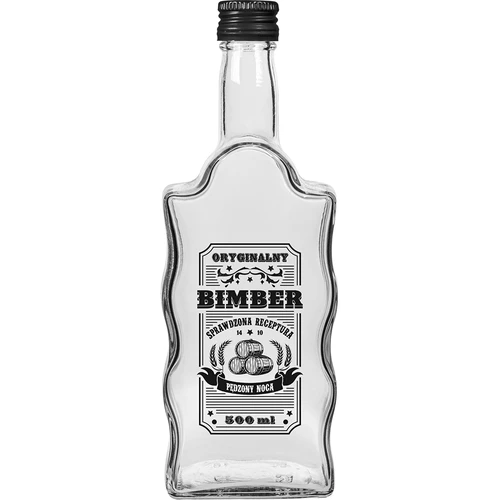 Garrafa Klasztorna 500 ml com tampa de rosca, impressão «Bimber», 1 un. - 3
