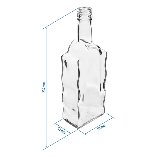 Garrafa Klasztorna 500 ml, com tampa de rosca, vidro transparente - 6 unid. - 4
