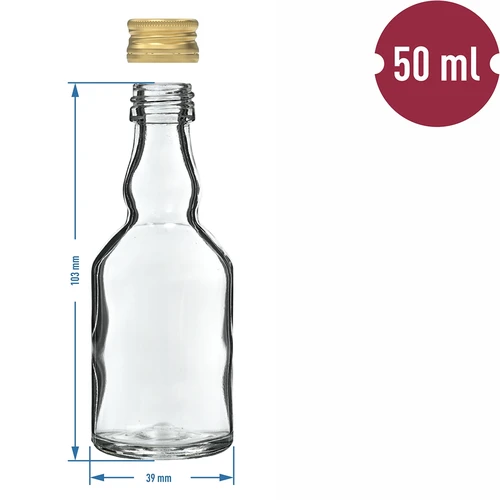 Garrafa Maluch 50 ml com tampa de rosca - 10 unidades - 6