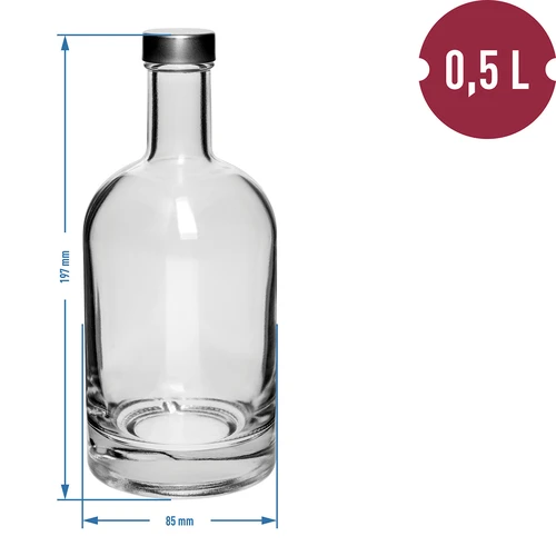 Garrafa Miss Barku 500 ml com tampa de rosca, 1 un. - 2