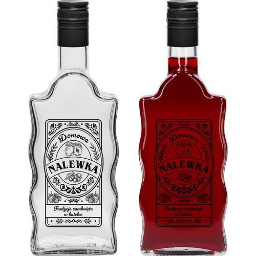 Garrafa Klasztorna 500 ml com tampa de rosca, impressão "Nalewka", 1 un. - 2