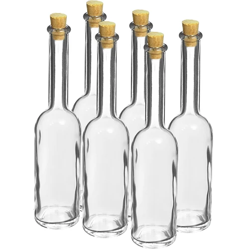 Garrafa para licor 100 ml - conjunto de 6 unidades + 6 rolhas