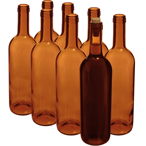 Garrafa para vinho 750 ml castanha — pack de 8 unid. - 2