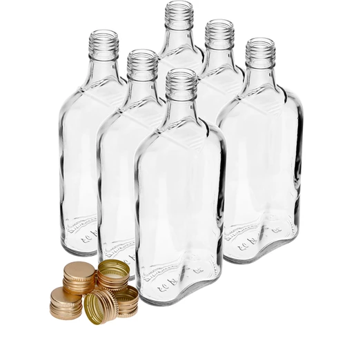 Garrafa tipo cantil 500 ml com tampa de rosca, 6 unidades - 10