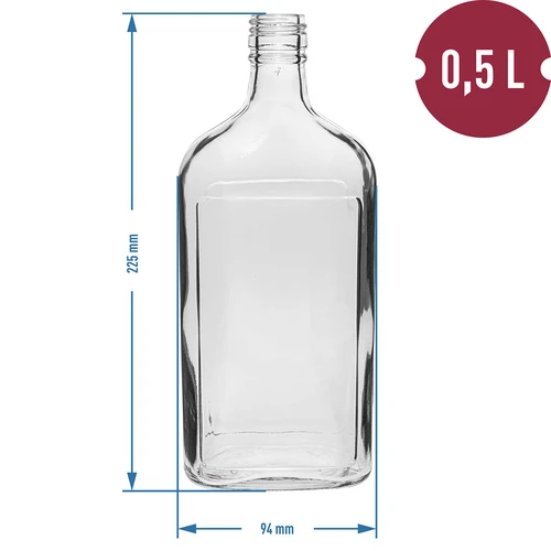 Garrafa tipo cantil 500 ml com tampa de rosca, 6 unidades - 11