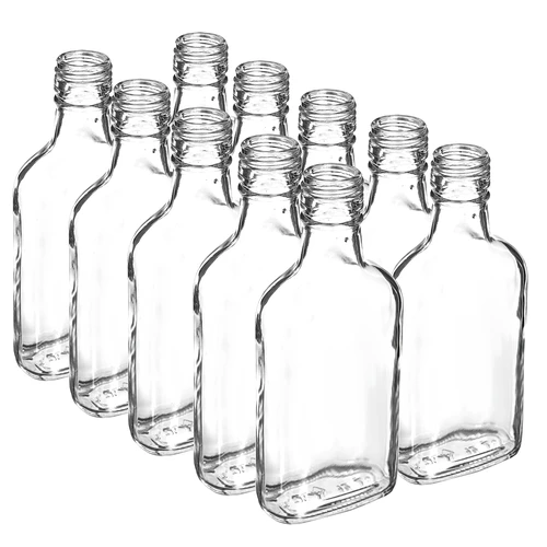Garrafa tipo cantil para licores caseiros 200 ml - 10 unidades