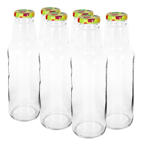 Garrafa TO 750 ml com tampa para sumo fi 43, 6 unid.