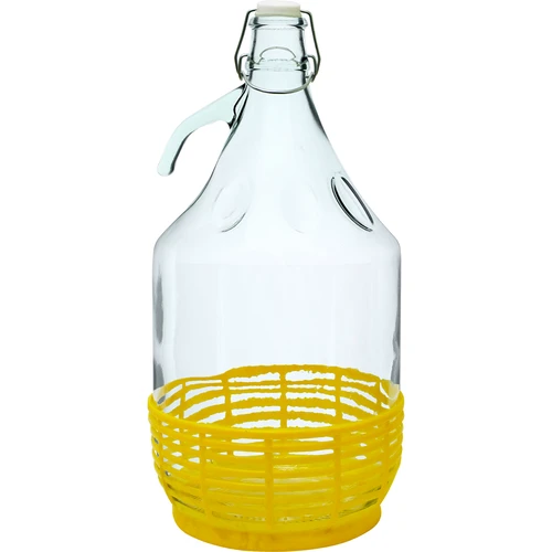 Garrafão Dama 5 L - cesto em plástico, fecho de arame