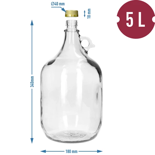 Garrafão Dama 5 L com tampa de rosca - 6
