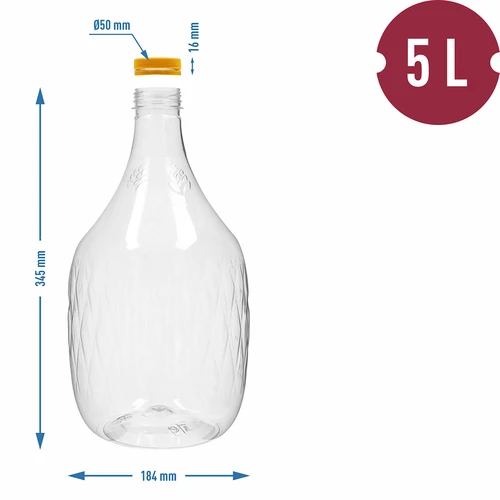 Garrafão Dama 5 L PET, com tampa de rosca - 4