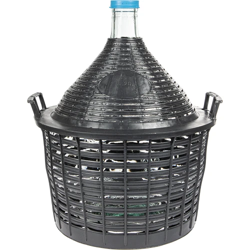 Garrafão para vinho 20 L com cesto de plástico