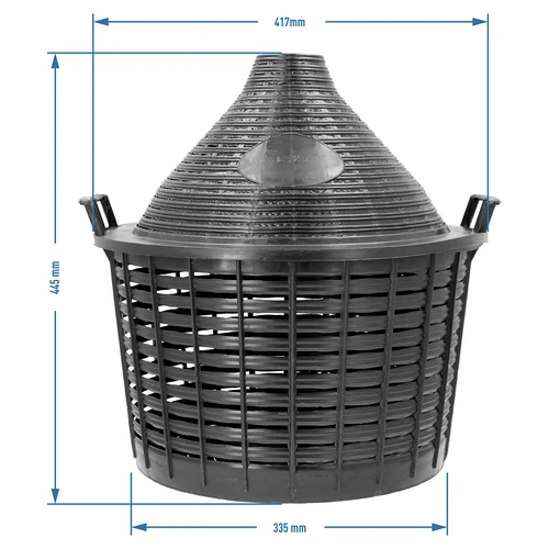 Garrafão para vinho 25 L em cesto de plástico - 6