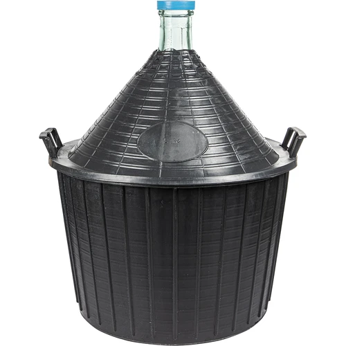 Garrafão para vinho 54 L com cesto em plástico