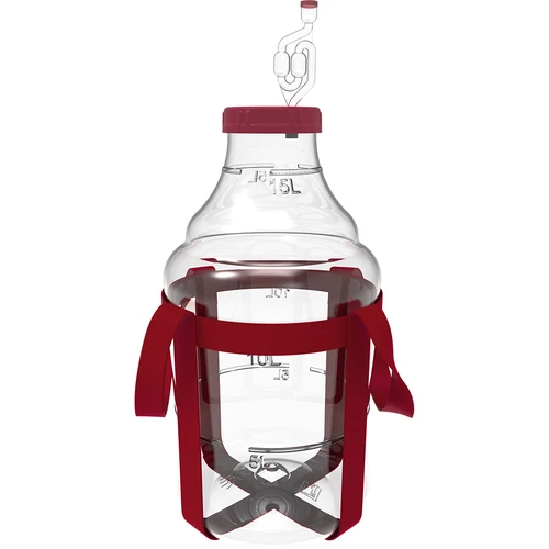 Garrafão para vinho leve, inquebrável, com arnês, 15 L