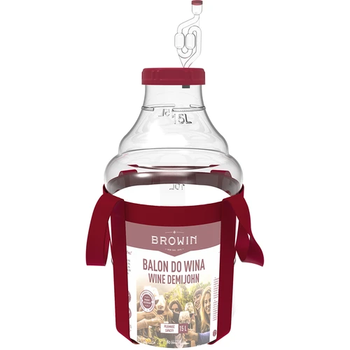Garrafão para vinho leve, inquebrável, com arnês, 15 L - 3