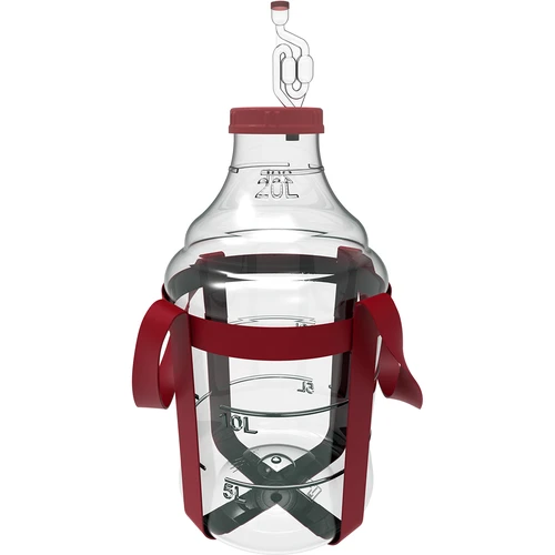 Garrafão para vinho leve, inquebrável, com arnês de transporte, 20 L